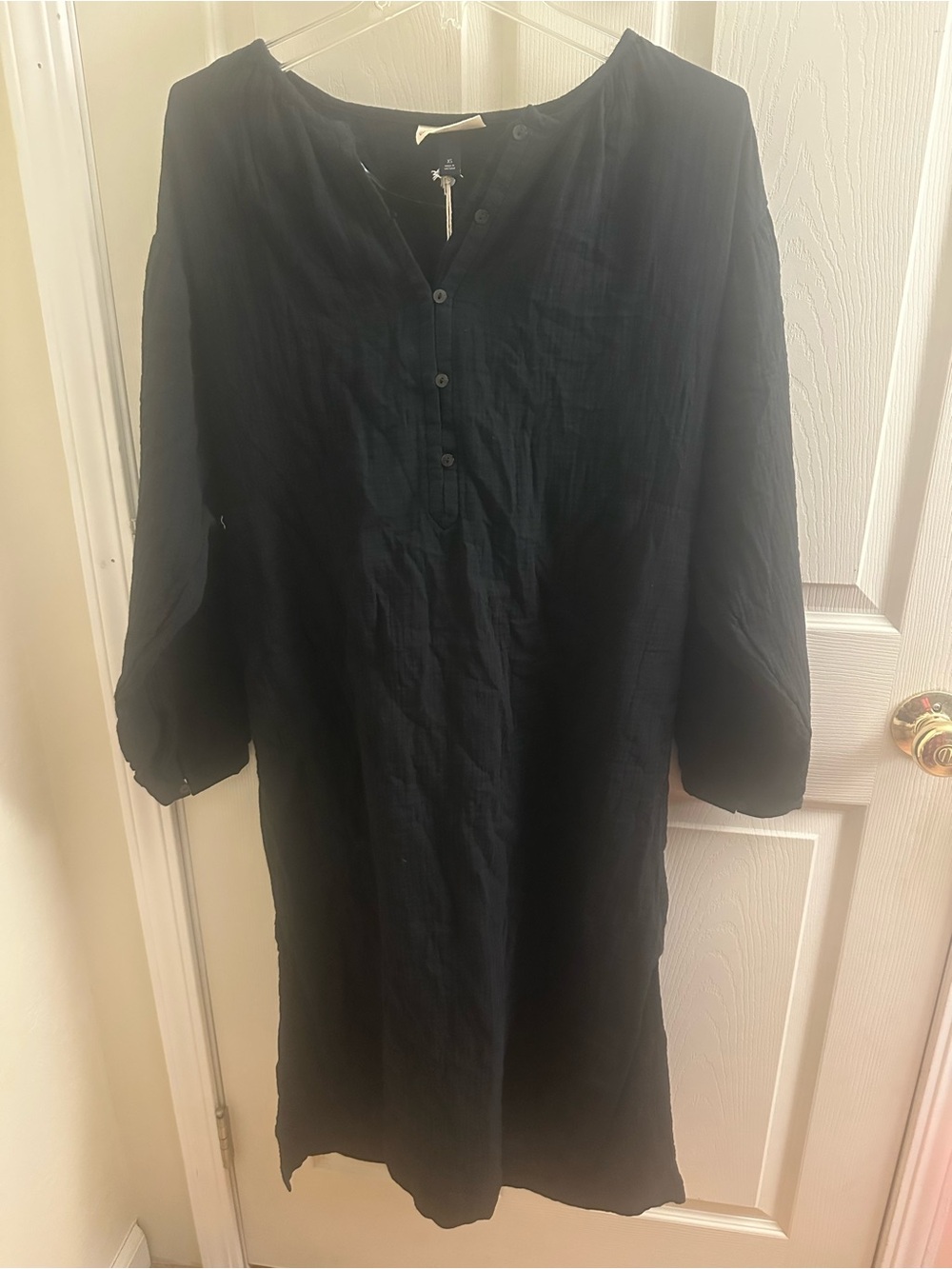 🆕 Universal Threads 100% Cotton Gauze Balloon Sleeves Dress - Size XS - Picture 3 of 6